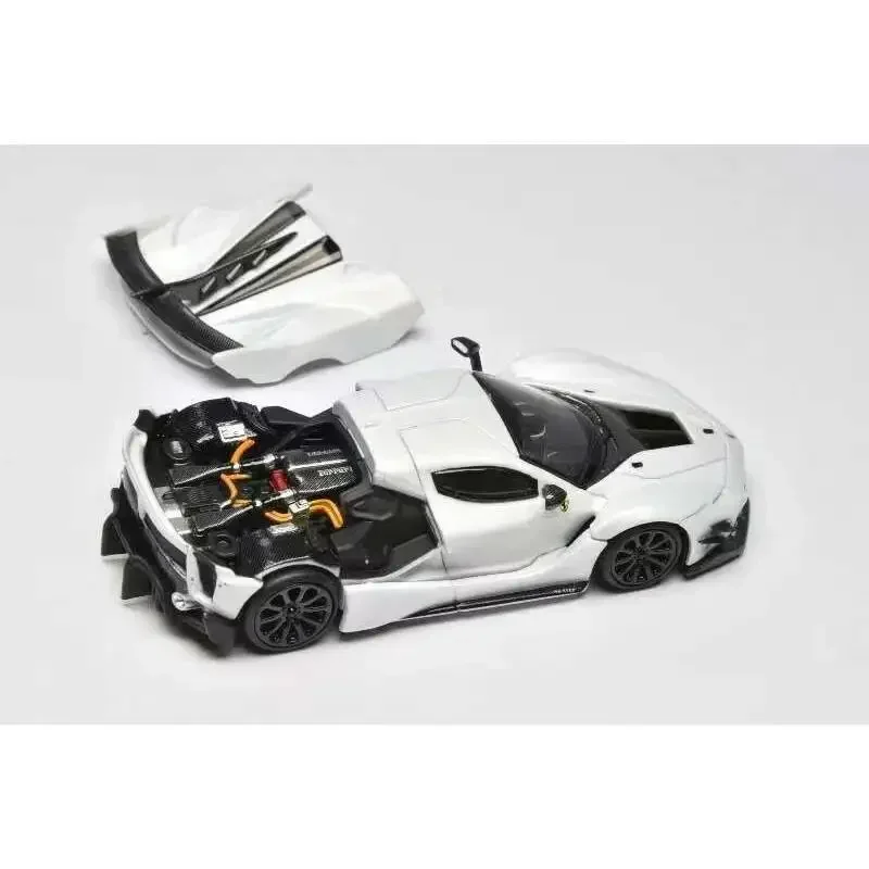 Pré-venda pequeno brinquedo 1:64 FXXK EVO coletar brinquedos em miniatura capô aberto modelo de carro fundido