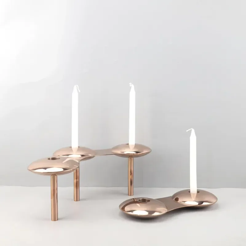 Nordic Creative Stainless Steel Cloud Candlestick Art Decorative Ornament for Restaurant Hotel Homestay Villa Home