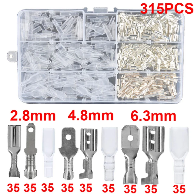 Männlich Weiblich Draht Box Isolierte Kabel Macho Stecker 2,8/6,3mm Elektrische Crimp Terminals Termin Spaten Steckverbinder Sortiertes Kit