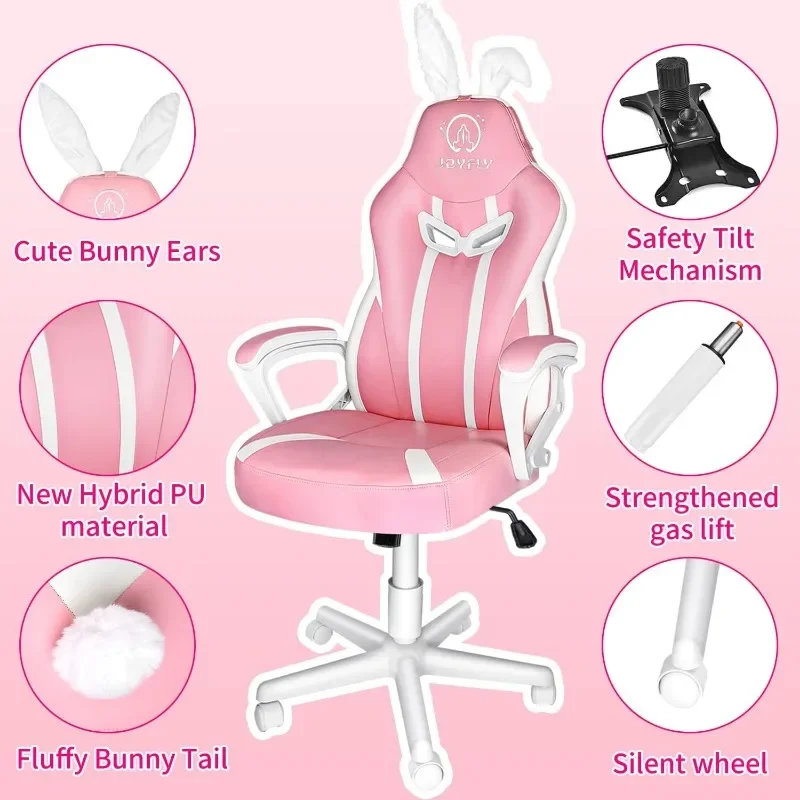 Gaming Chair for Kids,Teens Gamer Chair, Adults Computer Chair for Girls,Video Game Chairs, Gamer Ergonomic PC Chair,Multi-color