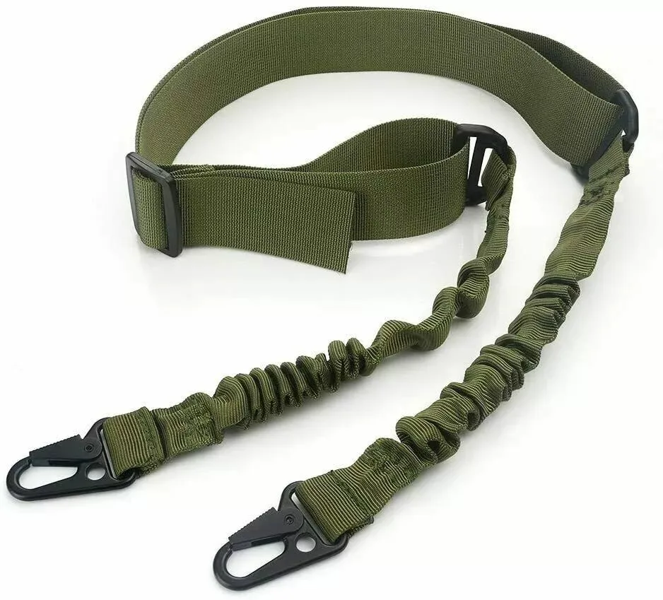 Tactical Two Point Sling Strap Bungee Rifle Gun Sling with QD Buckle