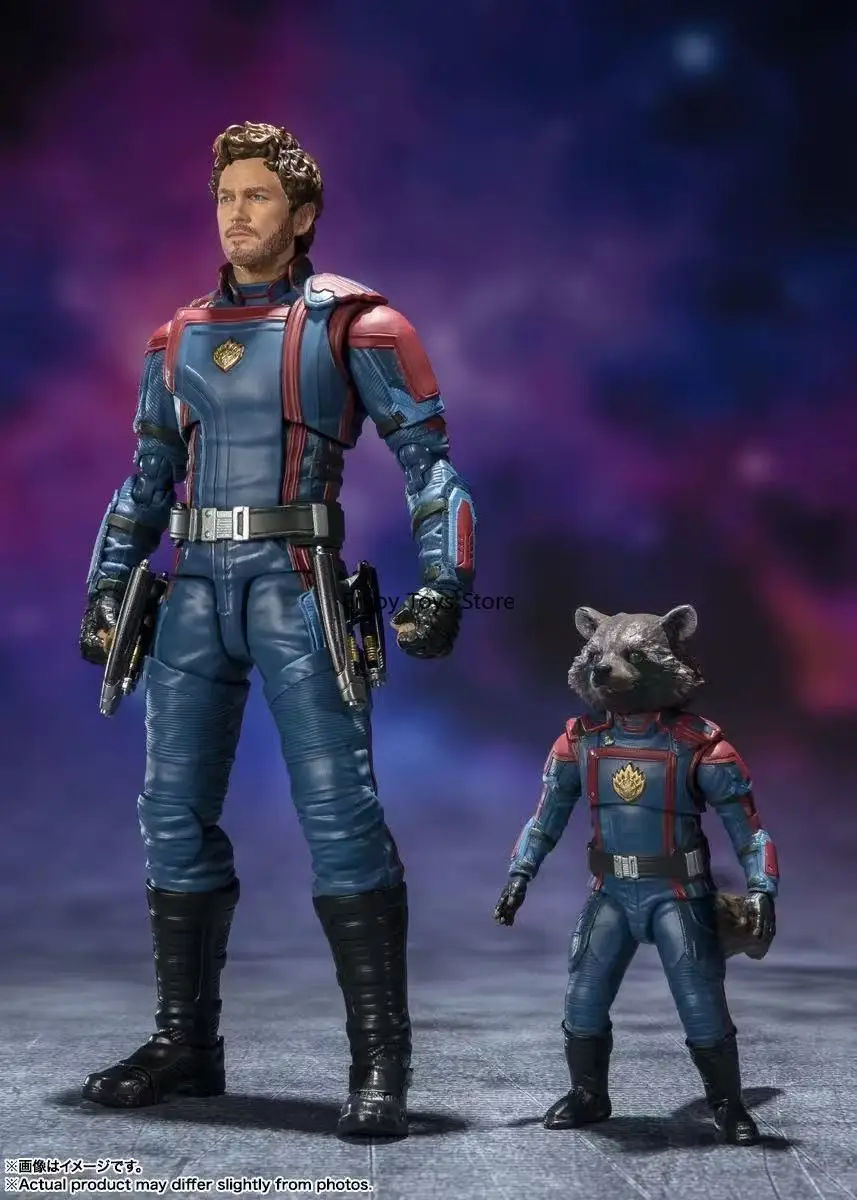 

In Stock Bandai SHF Guardians of The Galaxy 3 Star Lord Rocket Raccoon Model Toys