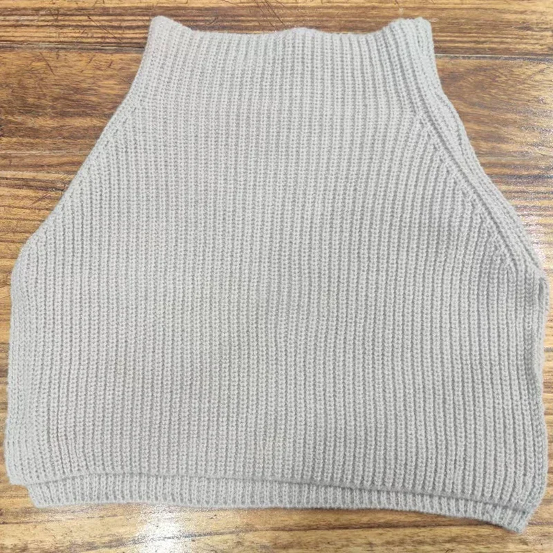 High Neck Irregular Wool Knitted Designer Scarf Outdoor Warm Convenient Windproof Matching Women Men Coat Solid Muffler