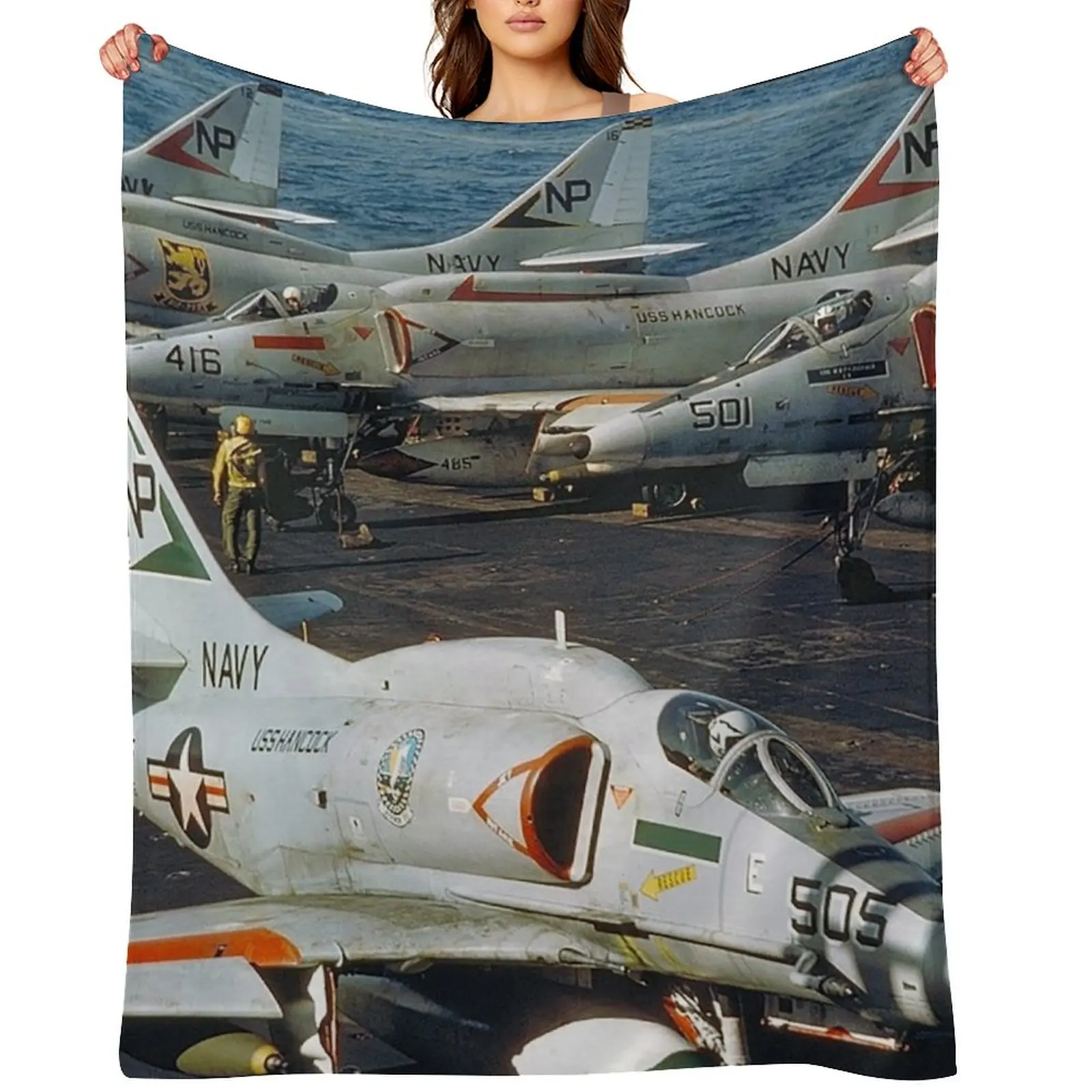

A-4 Skyhawk Jet Ranger Aircraft Aviation Throw Blanket heavy to sleep Plaid For Decorative Sofa Furrys Blankets