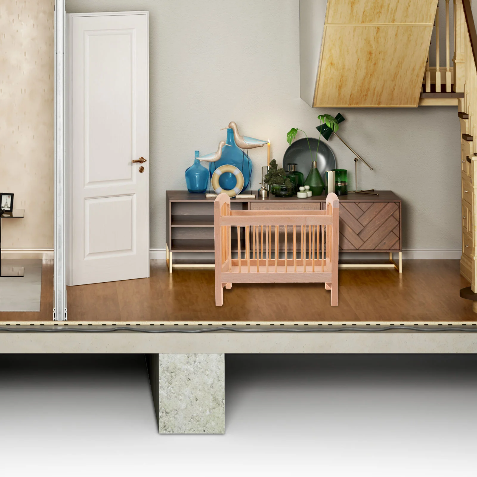 CPull-Maison de course l'inventaire pour bébés, lit de poupées, berceau, meubles, accessoires