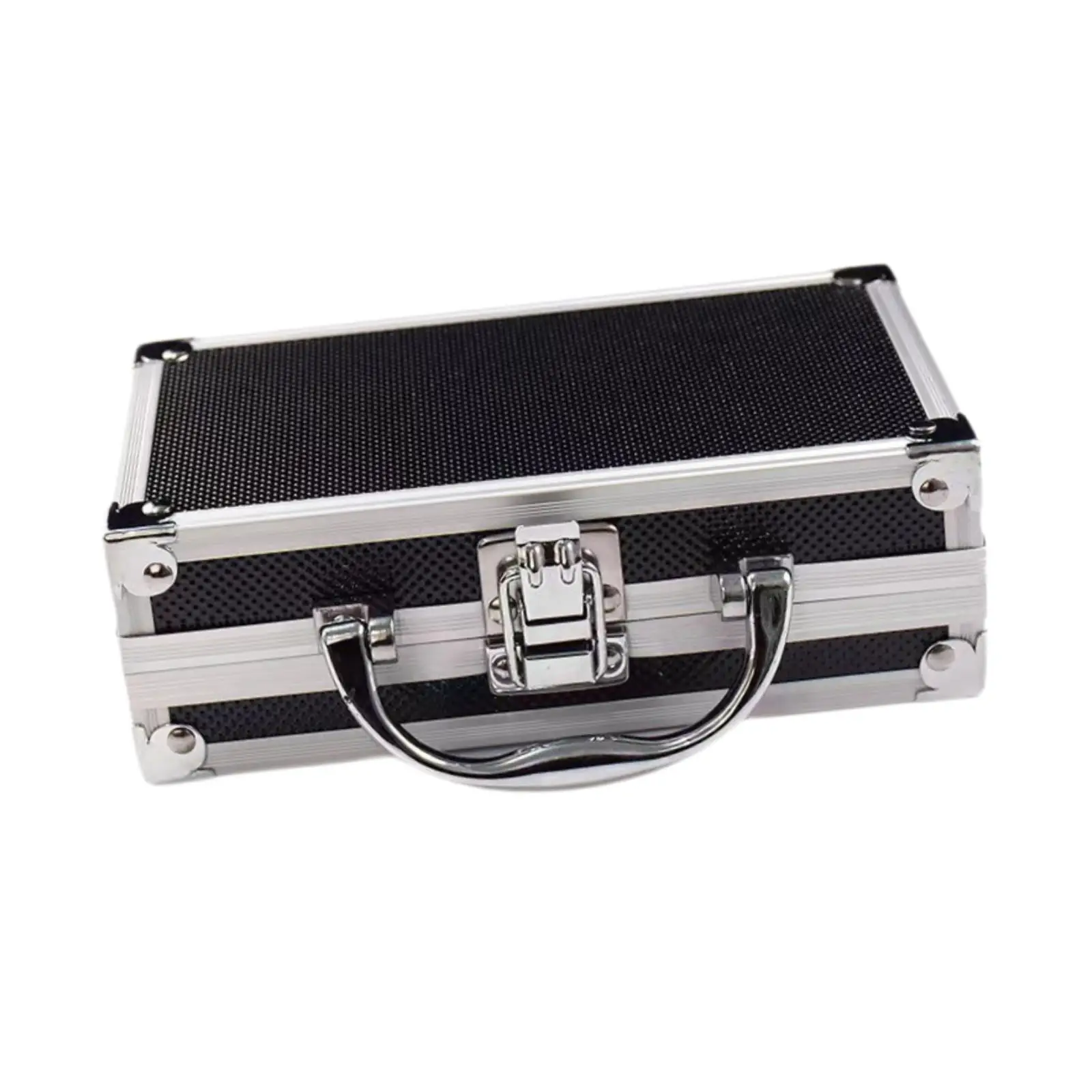 Compact Aluminum Container Box Jewelry Organizer Rigid Toolbox Briefcase for Home Office and Travel Use