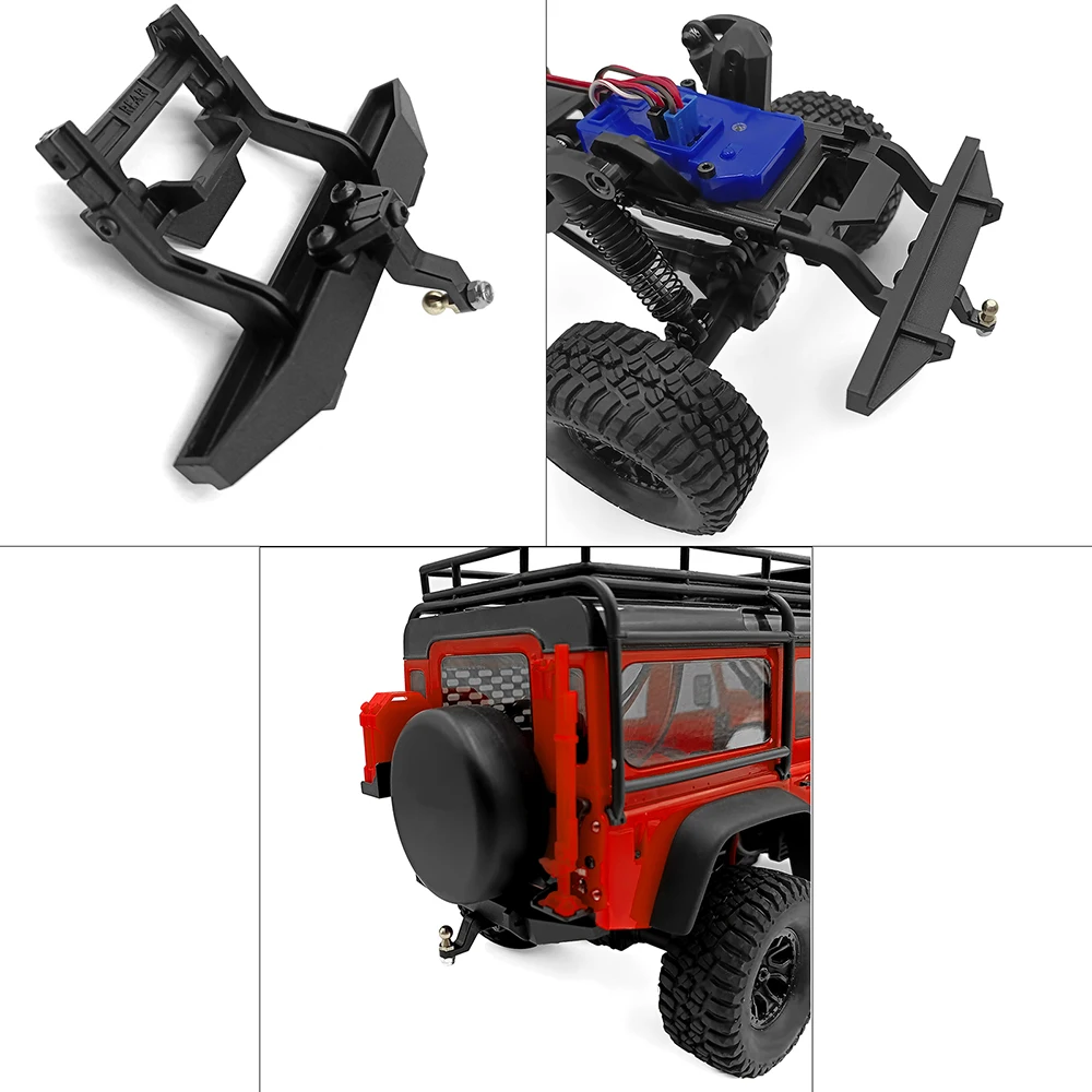 MIBIDAO Simulated Decoration Tools Jack Stands Trailer Hook Mini Shovel For 1/18 TRX-4M Bronco Defender RC Crawler Car