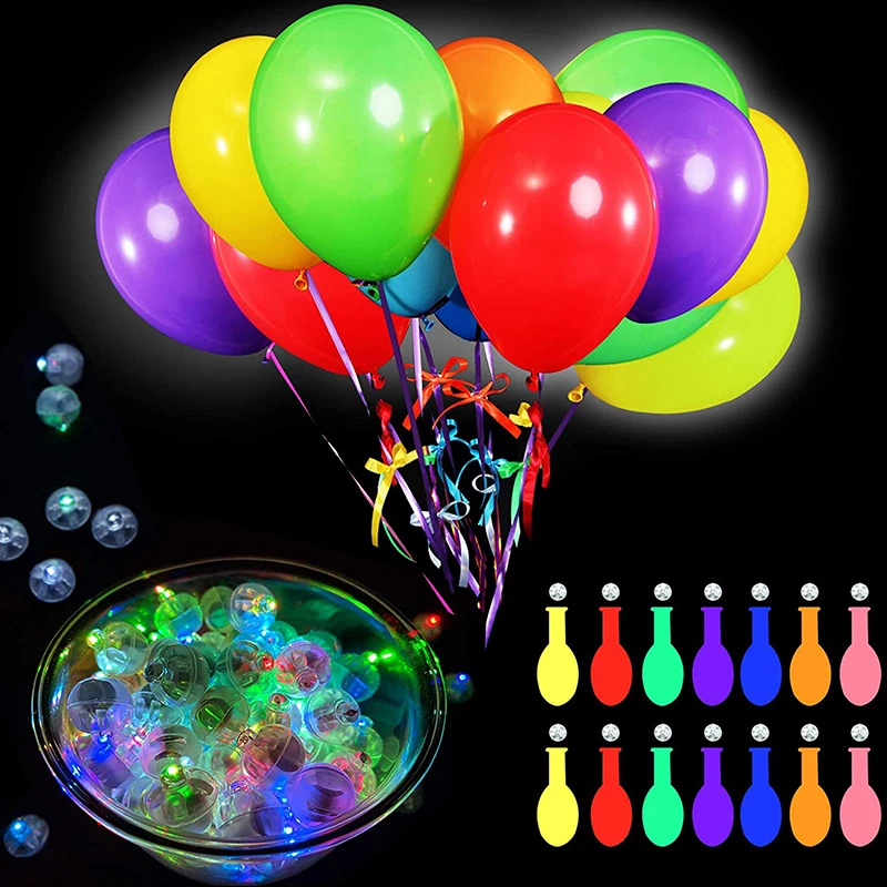 10pcs Balloon Lights Novelty Lighting LED Light Multi Color Round Mini Ball Lamp Christmas Party Decoration Light Lamp