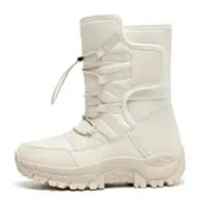 2025 High-Top Outdoor Winter Cotton Shoes Comfortable Snow Boots Casual Warm Non-Slip Lace-Up Warm Boots Fashionable Teenagers