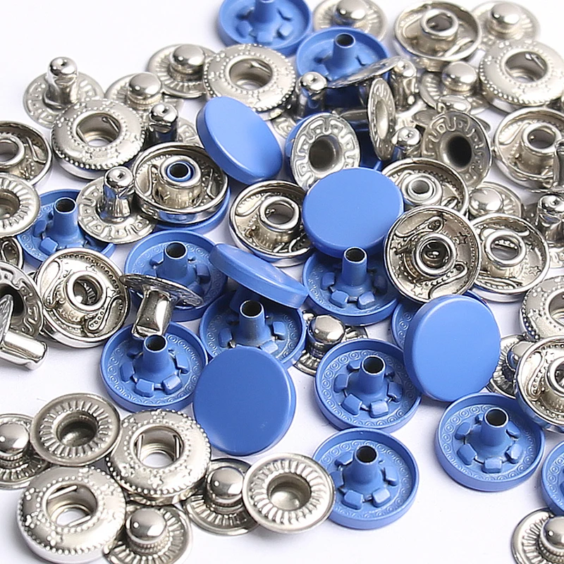 New 12.5/15mm Leather Snap Fasteners Round Duty Metal Buttons,Sewing Accessories Color Button for Clothes, Jackets, Jeans Wears