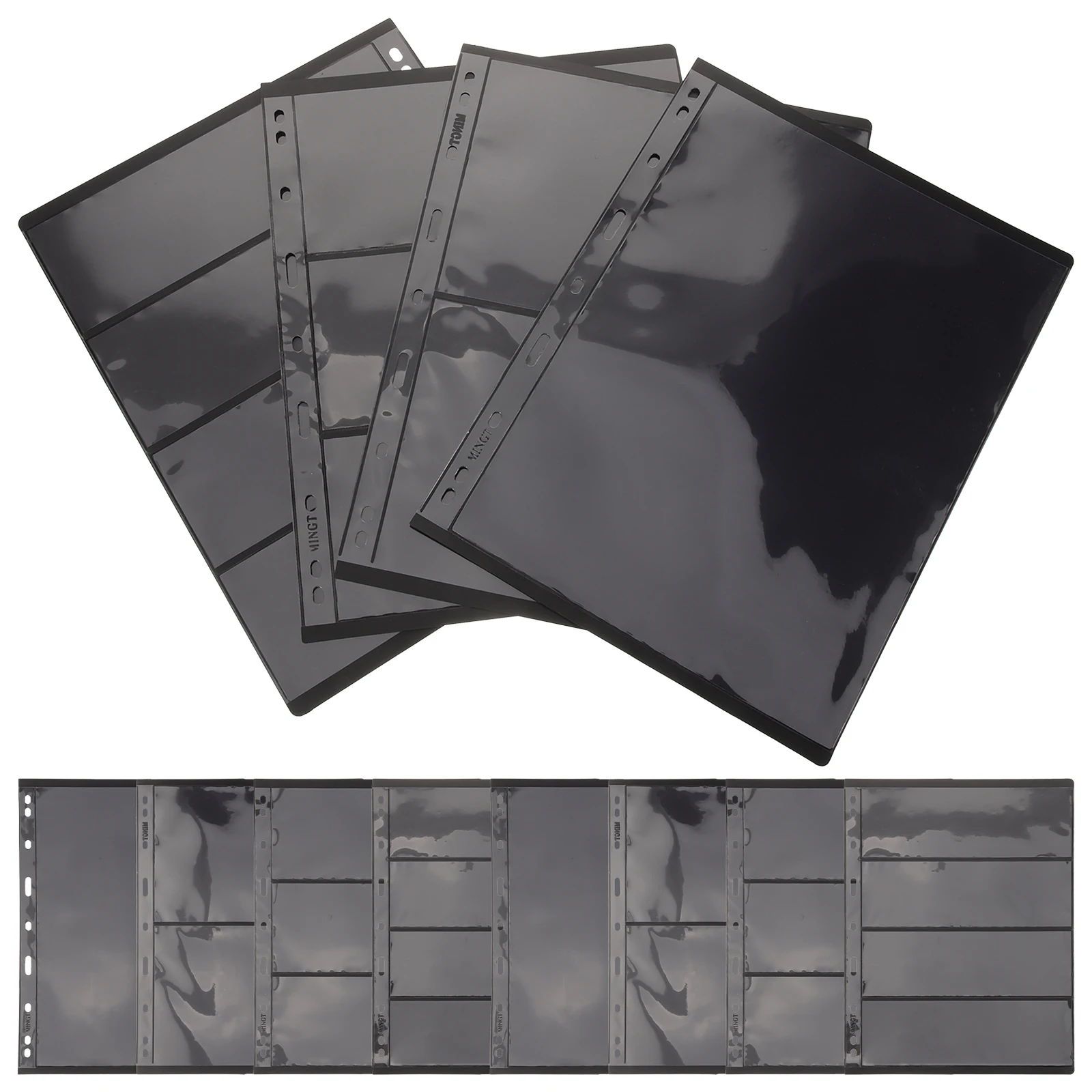 

20pcs Stamp Pages Plastic Collecting Supplies Clear Design Reusable Long Lasting Craftsmanship Collectors Loose Leaf Storage