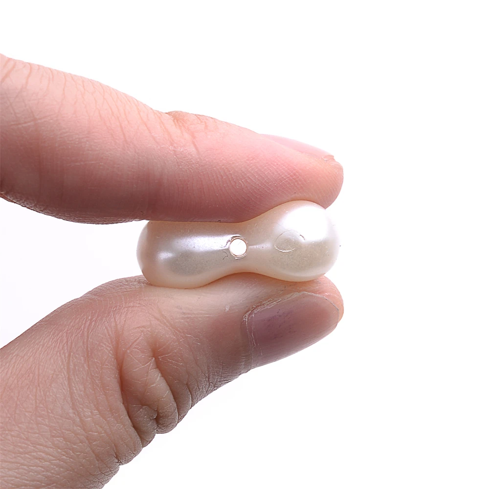 20pcs/Lot 16.5x22mm Big White Heart Beads ABS Imitation Pearl Spacer Beads For DIY Bracelet Necklace Earring Jewelry Accessories