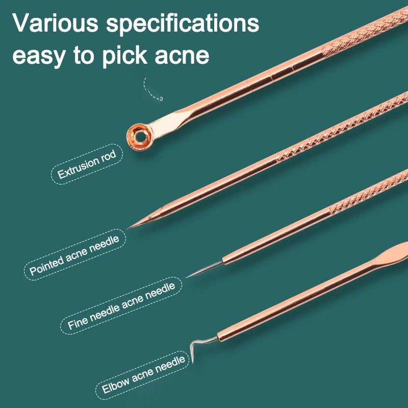 Comedondrukker Puistje Comedo Extractor Tool Beste Acne Verwijdering Kit Behandeling voor Smet Whitehead Popping Zit Verwijderen voor
