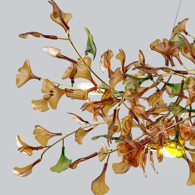 

Роскошные светодиодные люстры Ginkgo, современные дизайнерские подвесные светильники для гостиной, виллы, дома, отеля, ресторана, декора интерьера.