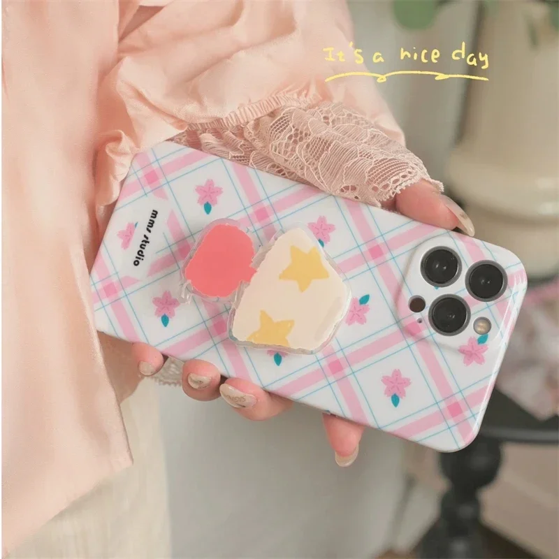 한국 그래피티 레인보우 클라우드 그립톡, 귀여운 3D 스타 거치대, 아이폰 14 프로, 휴대폰 스탠드, 거치대 그립톡 지지대 액세서리