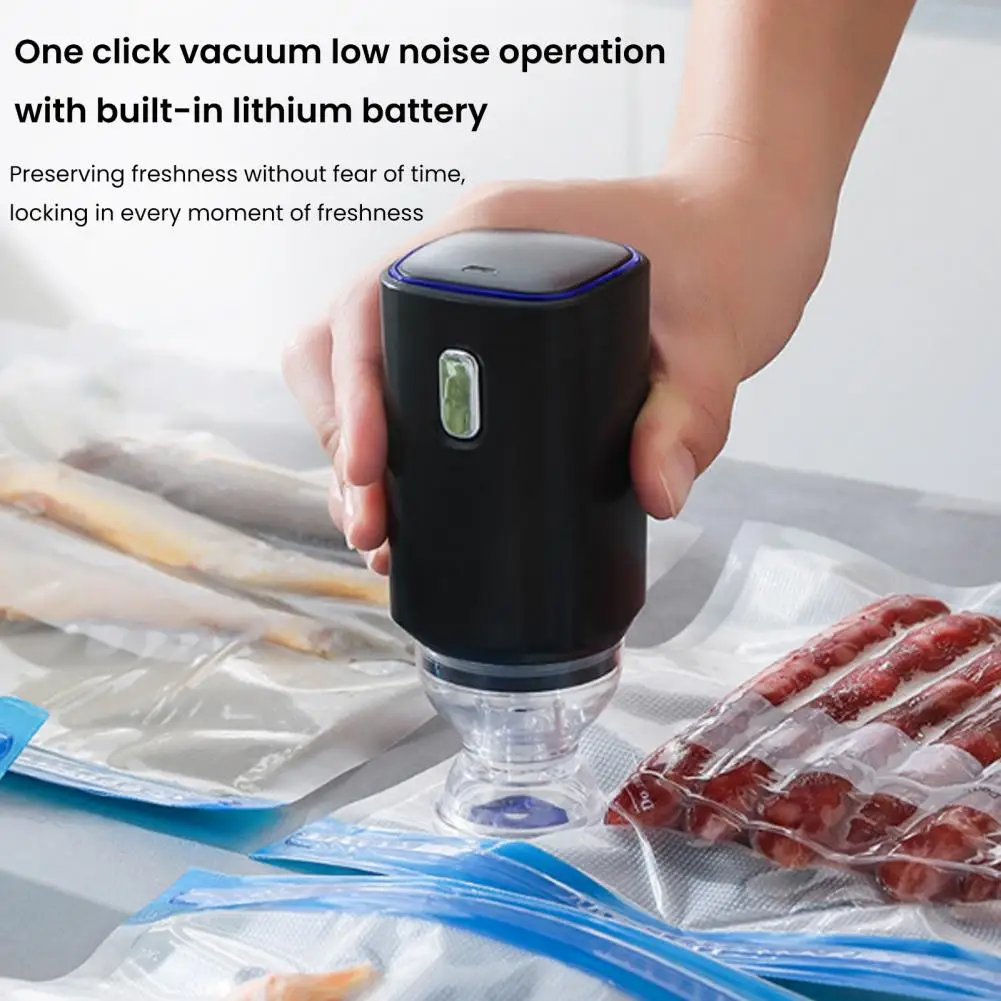 

Rechargeable Vacuum Sealer One-Click Operation Portable Bag Vacuum Pump Powerful Suction Force Handheld Vacuum Machine