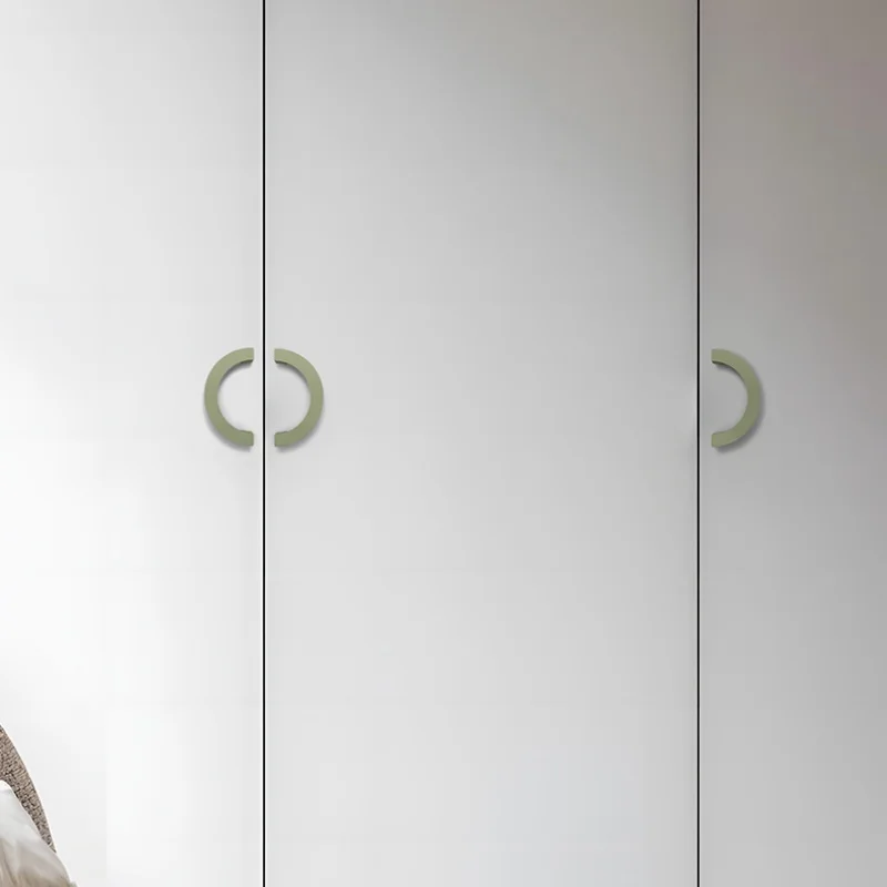 خزانة حديثة وبسيطة مصنوعة من سبائك الزنك ومقبض باب خزانة الأحذية الملون متعدد الاستخدامات، وخزائن بجانب السرير على الطراز الكريمي، ومقابض خزانة الملابس