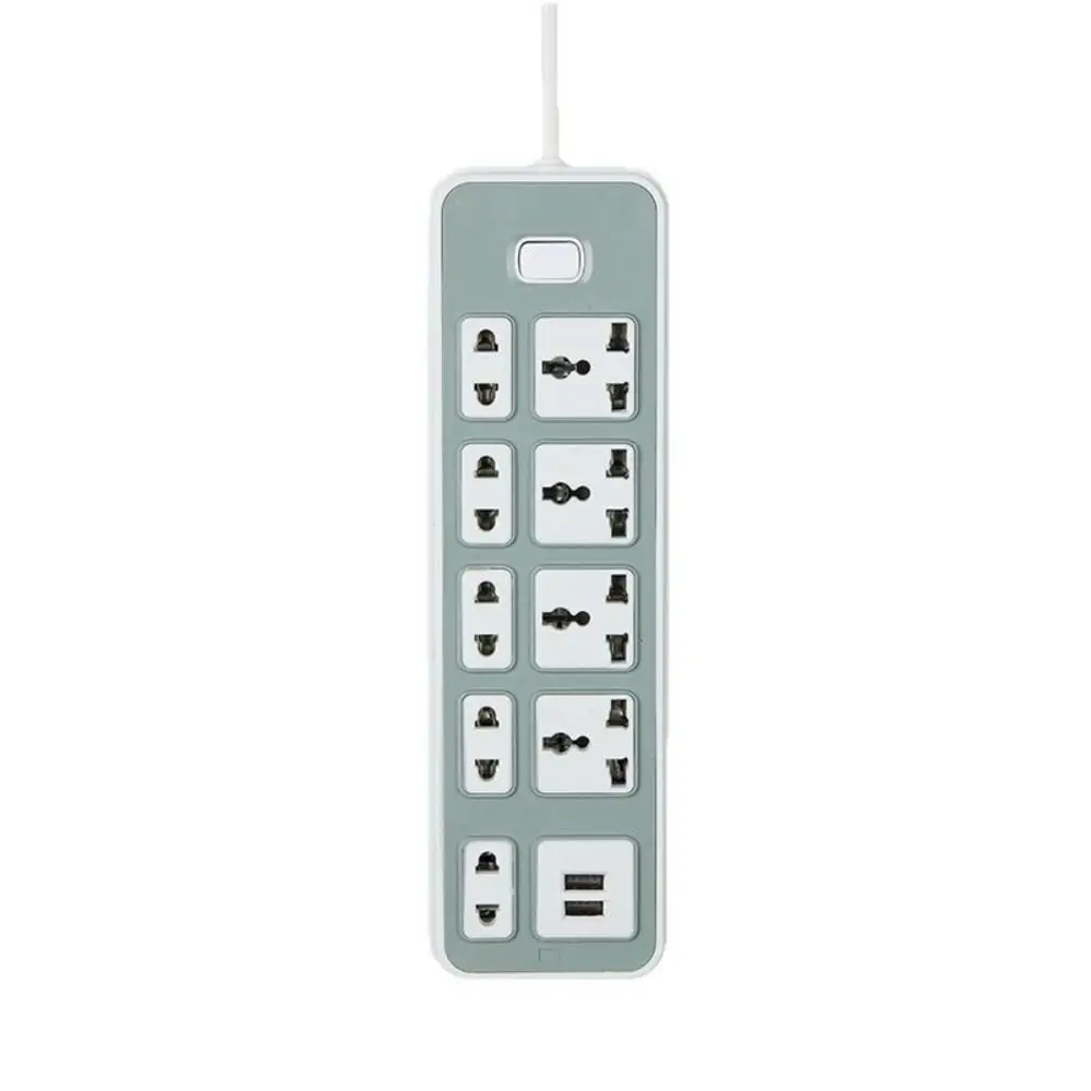 Plastic Universal Power Strip USB Charging Wall Mountable Extension Independent Switch Safety Protection USB Power Strip