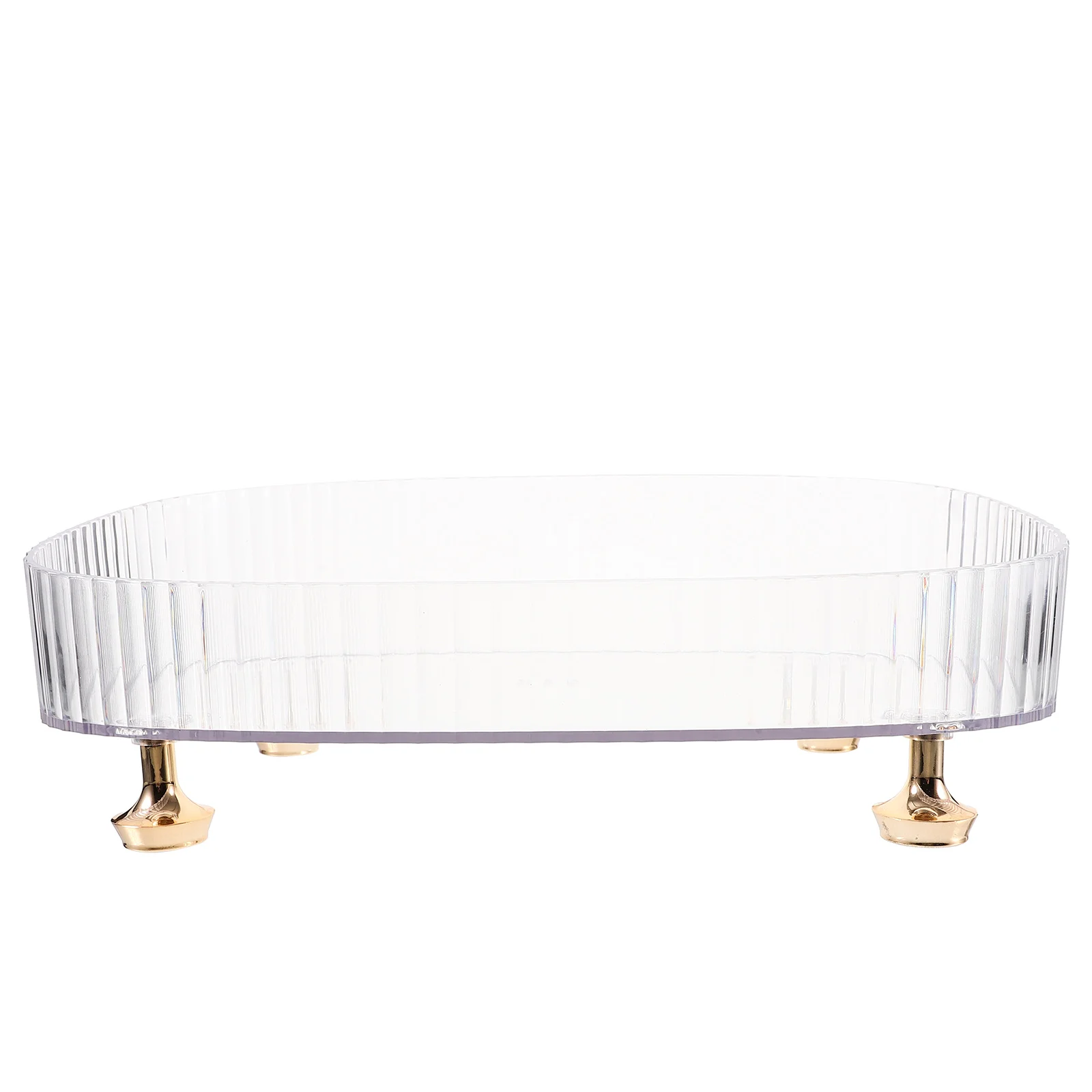 

1pcs Transparent Makeup Organizer Tray Storage Box for Bathroom Vanity Countertop Skincare Accessories Lipstick Brush