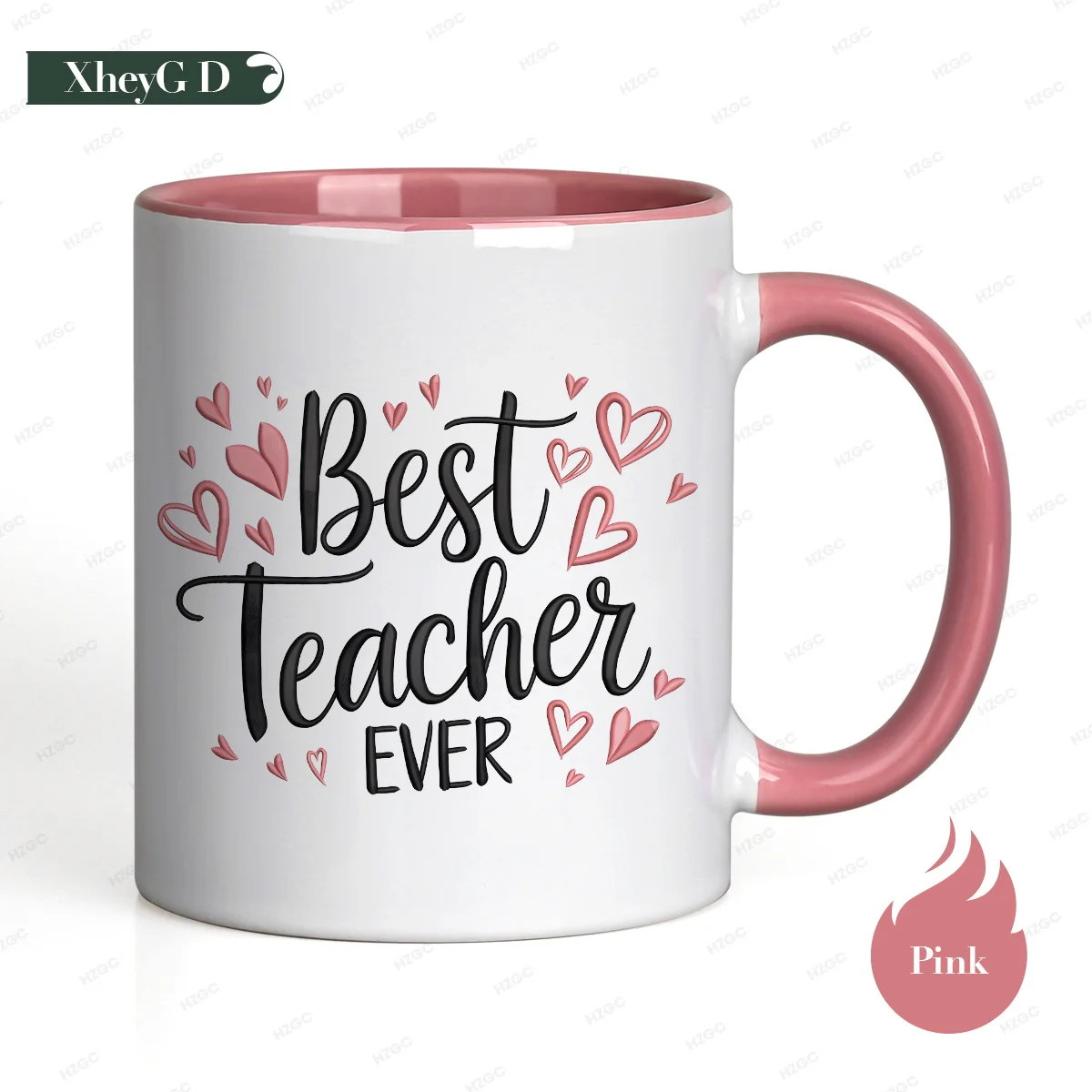 Ceramics Fun Espresso Coffee Mug Best Teacher Ever Printed Tea Cup Kitchen Office Drinkware Teacher Gift and Back-to-School Gift