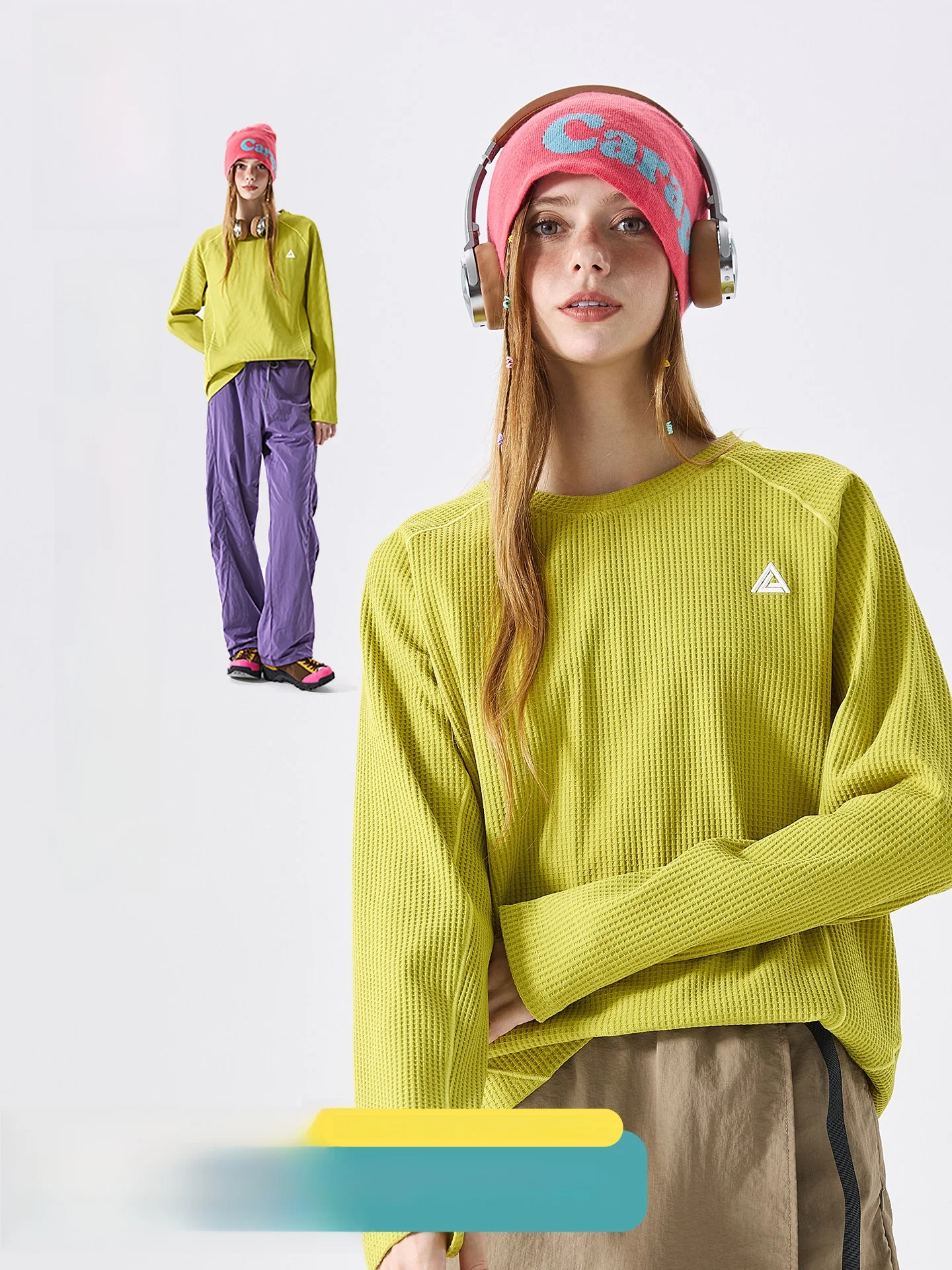 LAZY DAY Outdoor Moisture-Wicking Quick-Dry round Neck Sweatshirt Women's Casual Versatile Simple Top Polyester Fabric