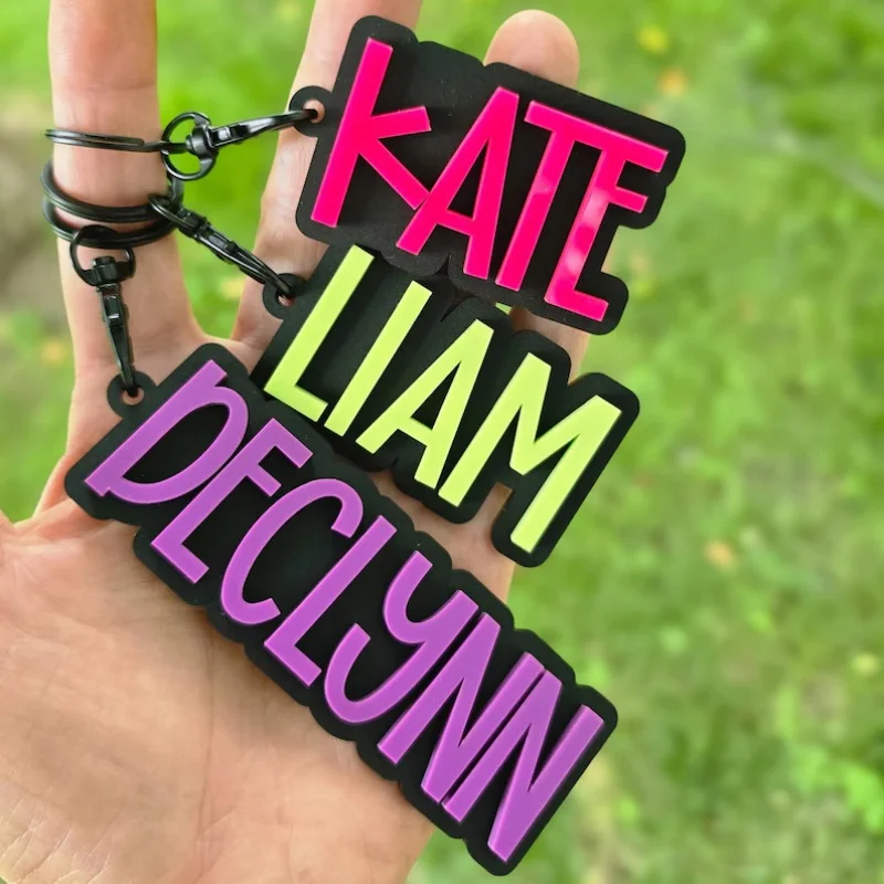 Customized Surname Tag, Personalized Acrylic Backpack Tag, Boys' Backpack Tag Diaper Bag Tag, Children's Name Keychain