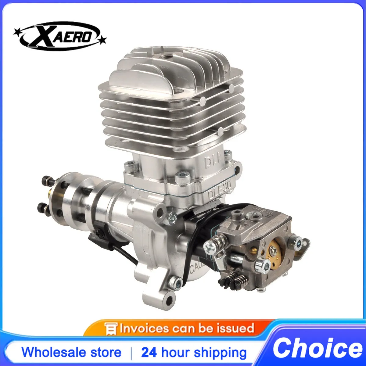 

DLE30 RC Gas Engine 30cc 2-Stroke Single Cylinder Side Exhaust Air-Cooled Hand Start Model Aircraft Power System