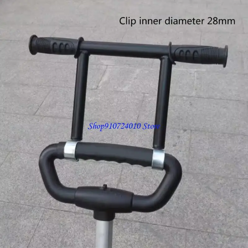 

77HD Baby Strollers Handle Extension Adapter for Pushchairs Lightweight Handle Extender Double Tube for Tall Parents Black