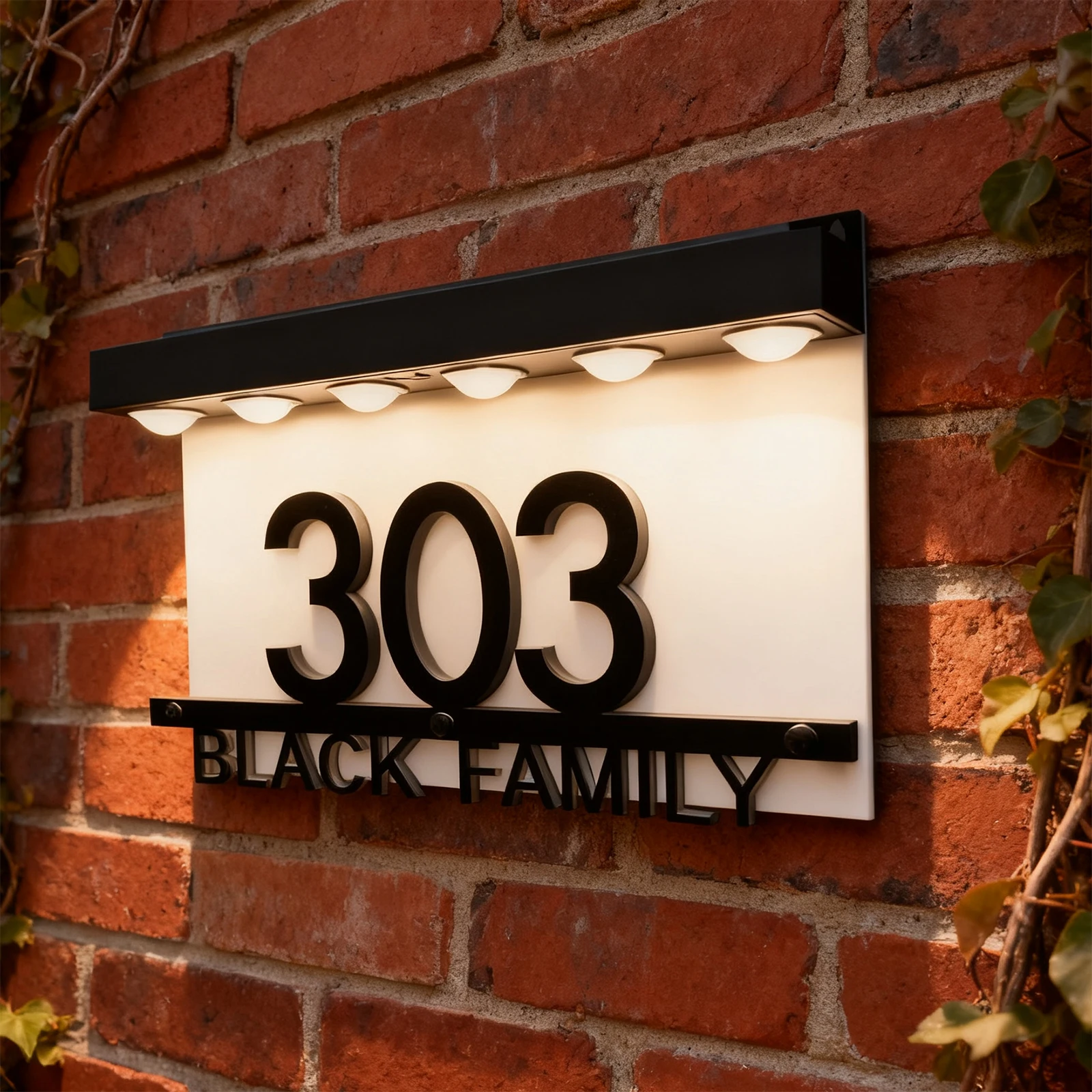 شخصية منزل علامة الشمسية LED مضيئة رقم المنزل في الهواء الطلق عنوان الشمسية تسجيل في الهواء الطلق ضوء الشمس لافتة للباب مع 6/8 مصابيح