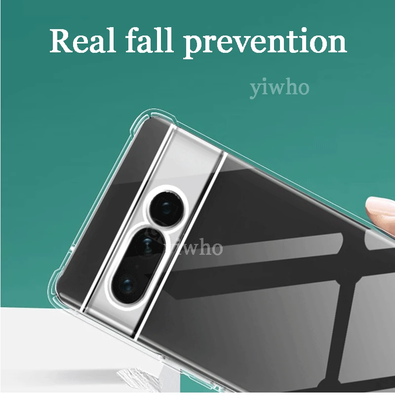 Luxury Transparent Phone Case for Google Pixel 7 Pro TPU Bumper 7a 6a 7 6 Pro 7Pro 6Pro Scratch Proof Hard Back Cover Clear Case