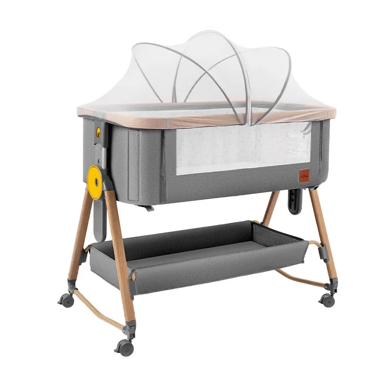 Multi-functional movable baby rocking chair, aluminum alloy wood grain frame