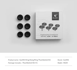 Gulikit NS34 3 Pair of Joystick Replacement Magnetic Analog Thumbstick Swap Set Stick Cap for Kingkong 2
