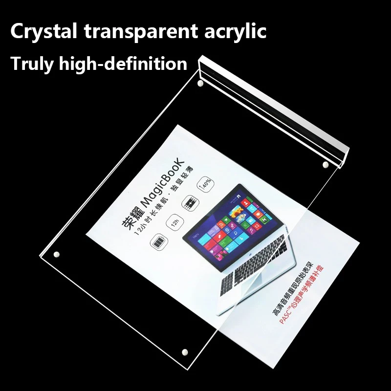 Présentoir de menu de table en acrylique transparent, porte-enseigne debout, double face, bureau, restaurant, réunion, 1 pièce