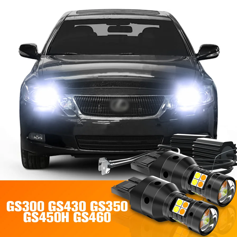 2x LED Dual Mode Turn Signal+Daytime Running Light DRL For Lexus GS300 GS430 GS350 GS450H GS460 Accessories Bulb 2000-2015 2007