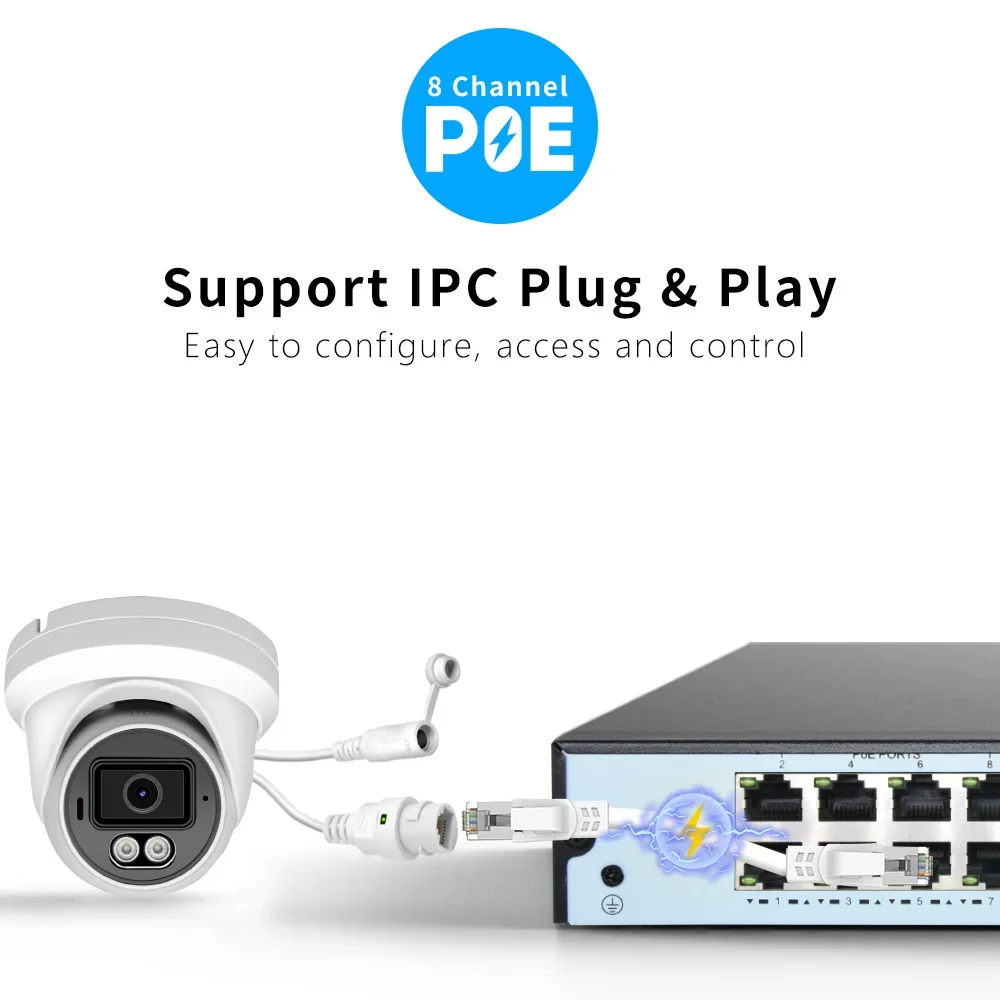 16CH 8MP Smart Dual Lens IP POE Sistema Guard Viewer OEM Audio 8CH 4CH Security Bullet Network CCTV 4K NVR Kit