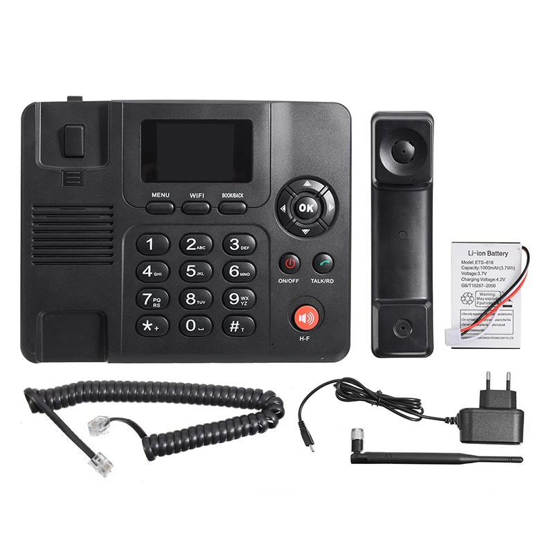 4G/3G/2G WIFI Wireless Fixed Phone GSM SIM Card Desktop Telephone With LCD Display for Office/Home/Call Center/Company/Hotel