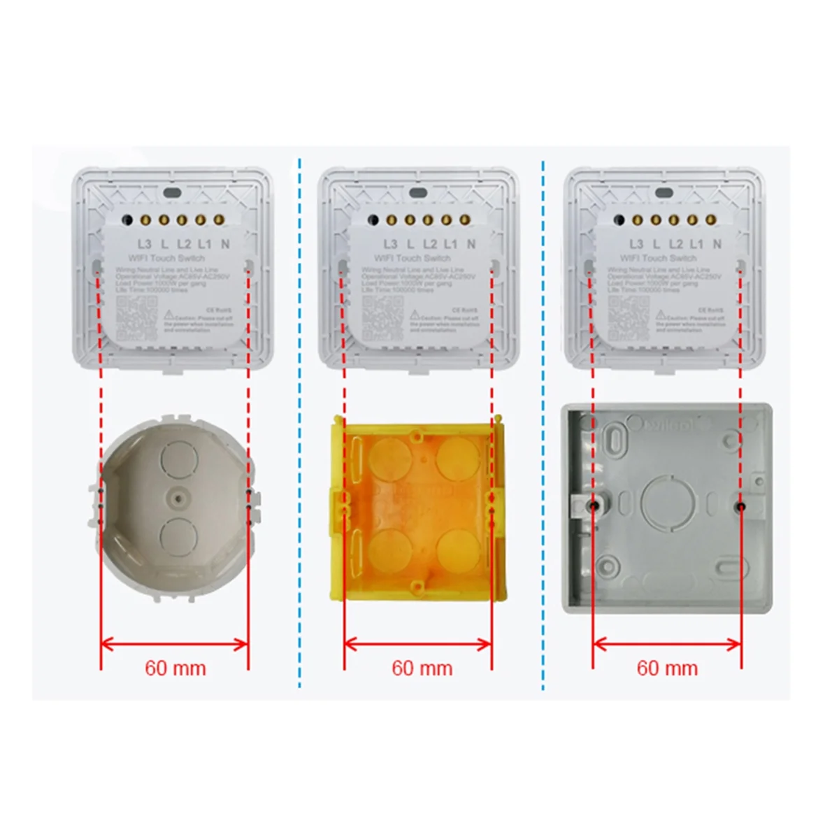 Сенсорный переключатель управления скоростью вентилятора Управление скоростью вентилятора Сенсорный переключатель Wi-Fi Smart