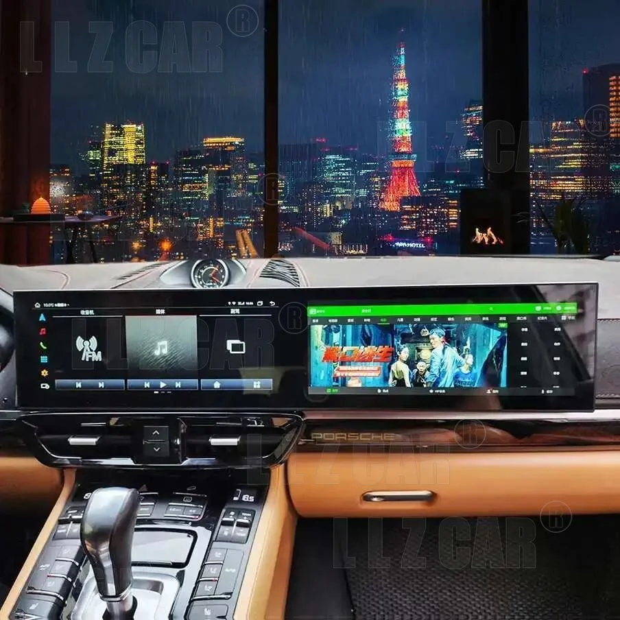Carplay لبورشه cc 2011-2017 ترقية شاشة مزدوجة تفاعلية 12.3 بوصة + 12.3 بوصة 8 + 128 مشغل فيديو الوسائط المتعددة أندرويد