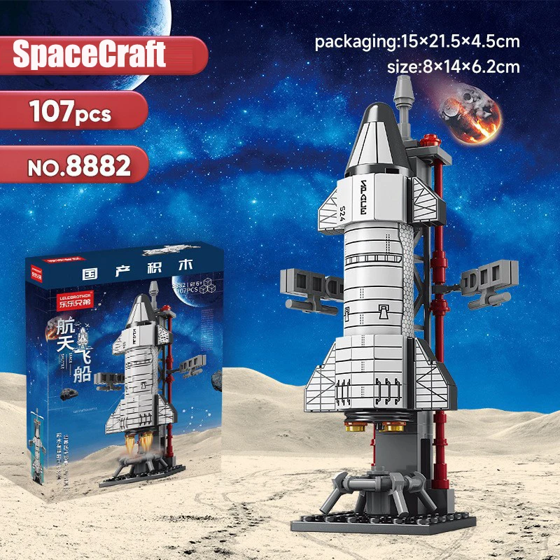 Aviation Spaceport Model Space Shuttle Rocket Launch Center Construction Building Blocks Spaceship Kids Bricks Creative Toys