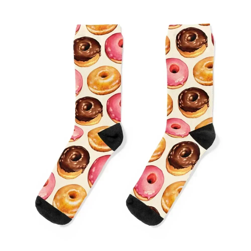 

Donut Pattern Socks luxury ankle bright garter gift Socks For Women Men's