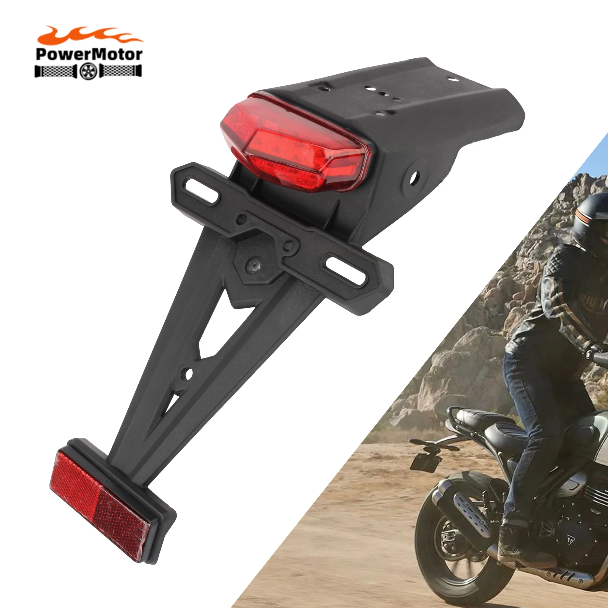 

Светодиодный задний фонарь для мотоцикла, стоп-сигнал, подсветка номерного знака для мотокросса, эндуро, велосипеда, универсальные детали сигнального света