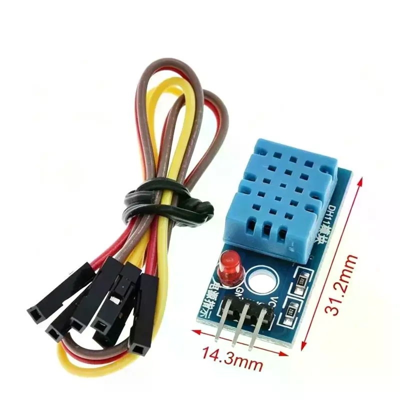 DHT11 High Accuracy Temperature Humidity Sensor Module With Jumper Wires Perfect For DIY Electronic Project