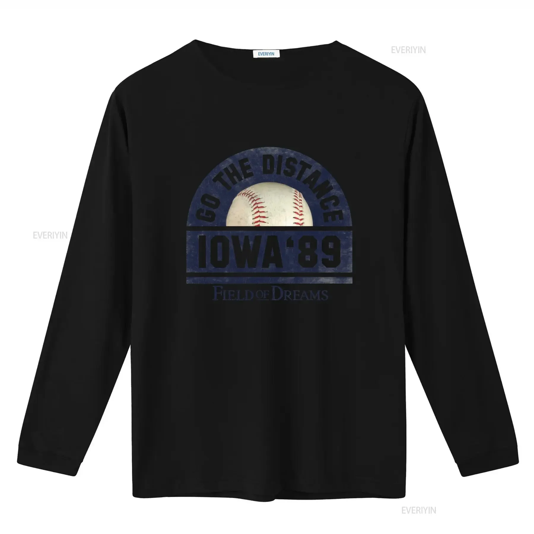 Iowa '89 Go The Distance Baseball Field Of Dreams Movie T Shirt vintage Washed Top For Everyday Wear Unisex streetwear graphic