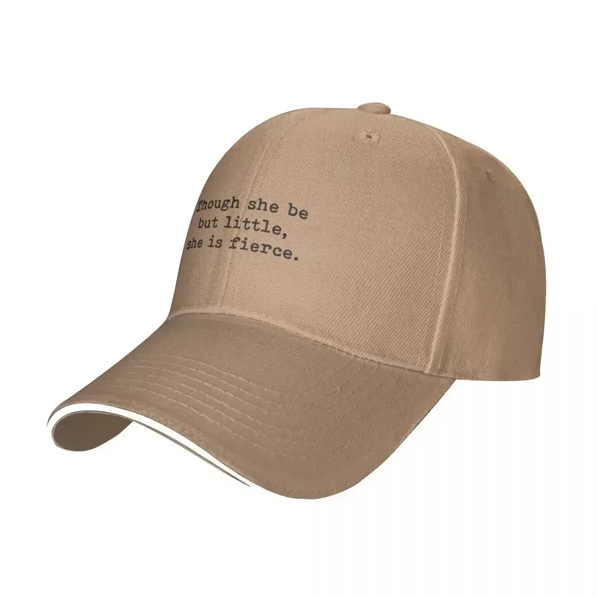 New Though She Be But Little She Is Fierce, William Shakespeare Quote Bucket Hat Baseball Cap Golf hat man hat women Men's