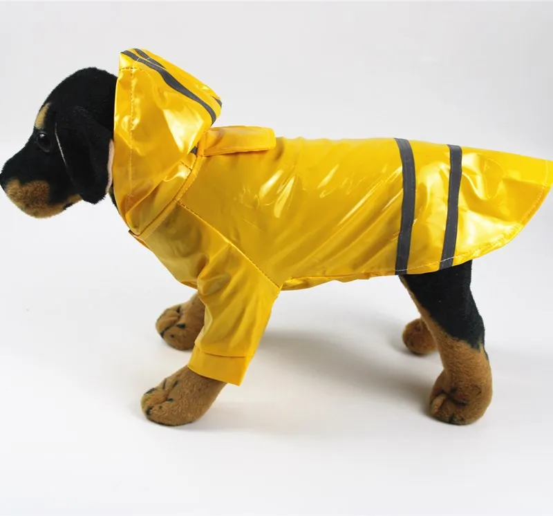 Hundekleidung mit Kapuze, Regenmäntel, reflektierender Streifen, Hunde-Regenmantel, wasserdichte Jacken, atmungsaktive Outdoor-Kleidung für Welpen, Regenmantel – Detail 11