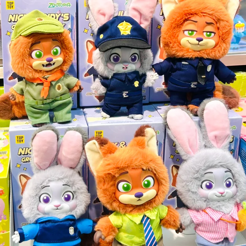 

Toptoy Disney Zootopia Nick And Judy's Growth Journey Series Виниловая плюшевая кукла Слепая коробка Популярные куклы Горячие знаменитости Детская игрушка в подарок