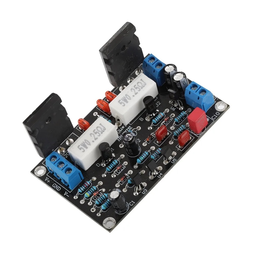 Reliable 2SC5200+2SA1943 Power Amplifier Board Low Noise 100W Amp Board Speaker Circuit Protection Board DIY Assembly view 4