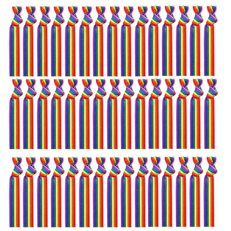 

A74E-1000Piece Pride Month Unisex Rainbow Bandana Gay Pride Handkerchief Wristband Nylon + Spandex Wrist Band