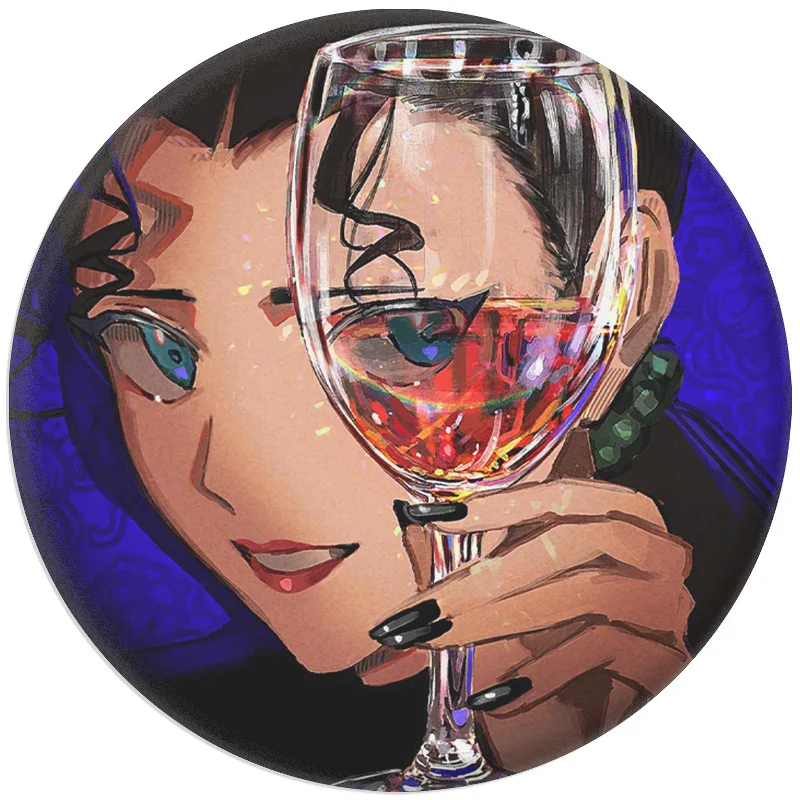 Detetive Conan Preto Organização Irmãs Série Crachá Pin Espelho Chaveiro Acessório Pingente Saco de Dor Decoração Anime