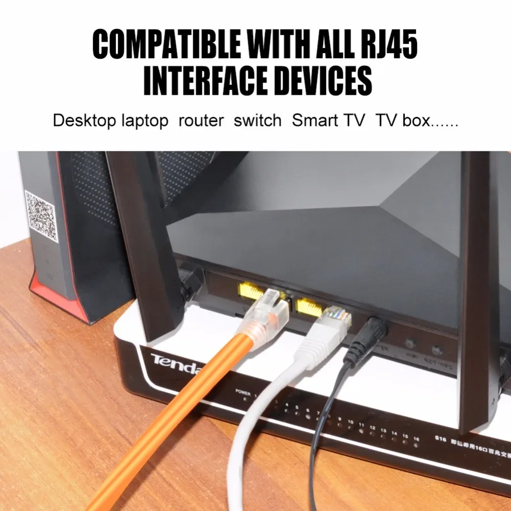 CNCOB rj45 8p8c 40Gbps Ethernet cable cat8 home router high-speed network jumper Internet connection cable